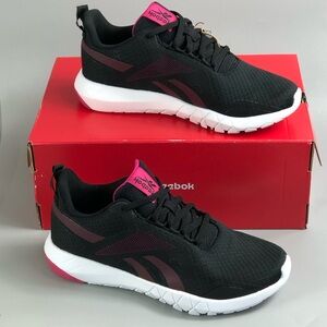 Reebok Women's Flexagon Force 3 Black & Pink Lightweight Training Shoes Size 6